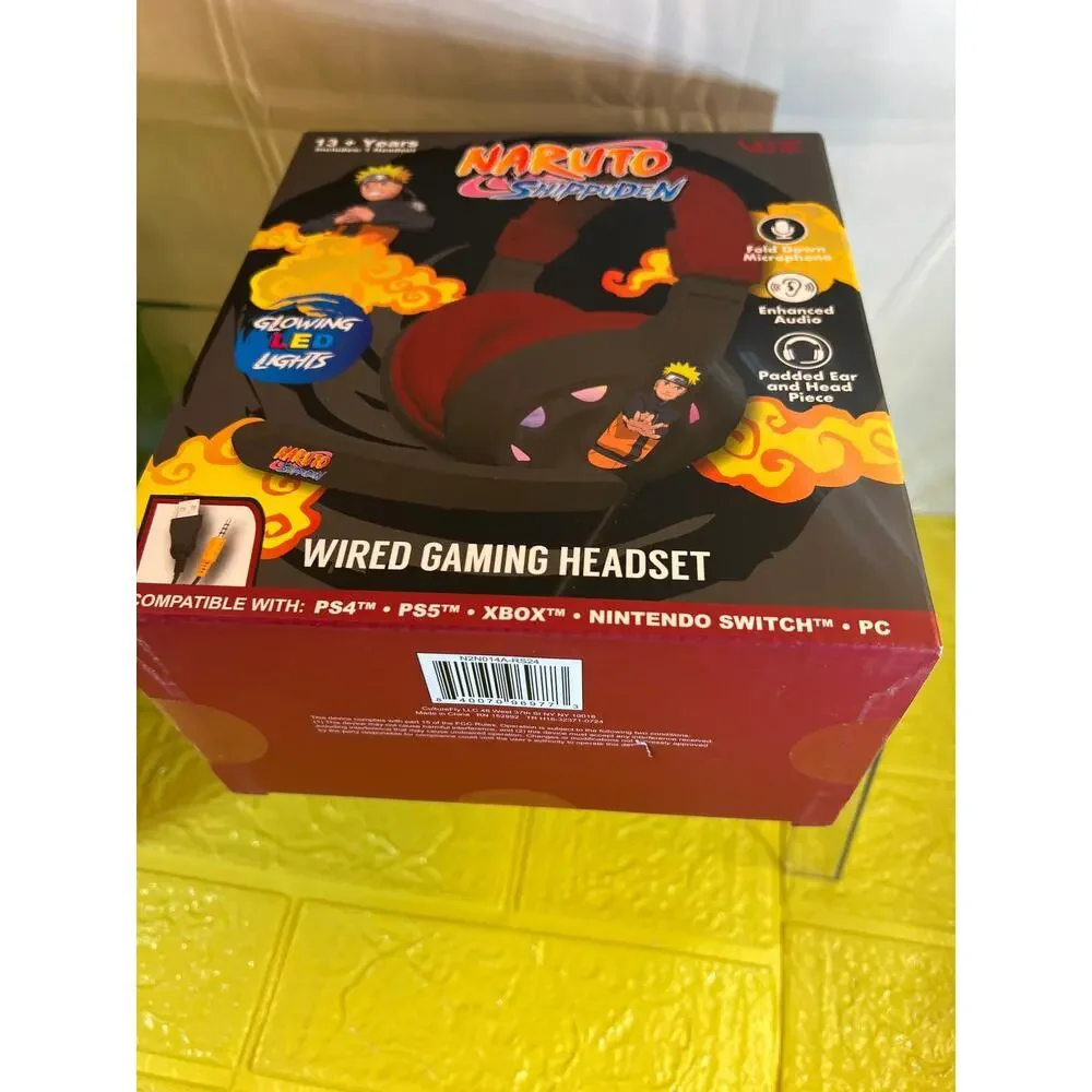 NEW Naruto Shippuden Wired Gaming Headset Multi-Platform Compatible
